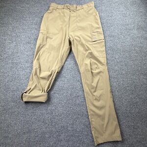 Ziphers Outdoors Tan Cargo Hiking Pants Convertible Roll Tab Men LG New